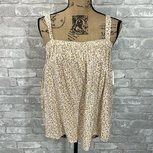 Old Navy Floral Tie Back Tank Top